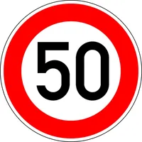 Produktbild von NOBRAND - Verkehrszeichen 274-50 zulässige Höchstgeschwindigkeit 50 km/h RA2