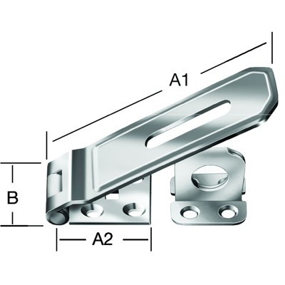 Produktbild von Vormann - Sicherheits-Überfalle Stahl verzinkt, 140/70 x 50mm, extra stark, Öse