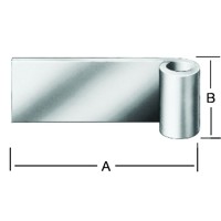 Produktbild von Vormann - Tor-Anschweißband, Eisen blank, zum Anschweißen,L 100mm,H 45mm,S 6mm