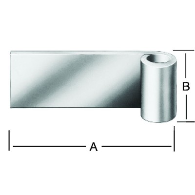 Produktbild von Vormann - Tor-Anschweißband, Eisen blank, zum Anschweißen,L 100mm,H 45mm,S 6mm