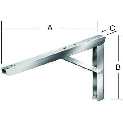 Produktbild von Vormann - Multiline Klappträger Stahl weiß, 300 x 200 x 30mm