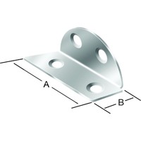 Produktbild von Vormann - Spanplattenwinkel Stahl verzinkt, 40 x 20mm, innen versenkt