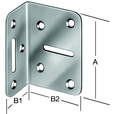 Produktbild von Vormann - Verstellwinkel Stahl verzinkt, 70 x 35/52mm, innen versenkt