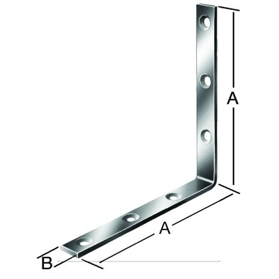 Produktbild von Vormann - Winkel stark Stahl verzinkt, 120 x 20mm, innen versenkt