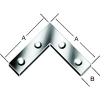 Produktbild von Vormann - Möbel-Flachwinkel Stahl verzinkt, 50 x 10mm, versenkte Löcher