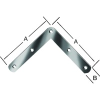 Produktbild von Vormann - Eckwinkel Stahl verzinkt, 100 x 15mm, versenkte Löcher