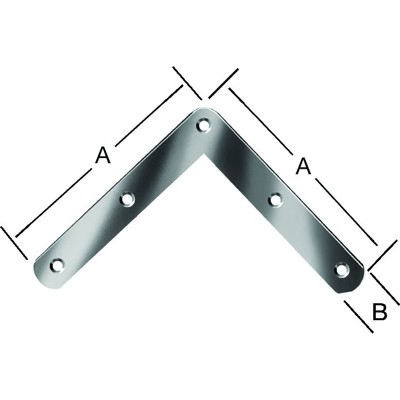 Produktbild von Vormann - Eckwinkel Stahl verzinkt, 120 x 20mm, versenkte Löcher