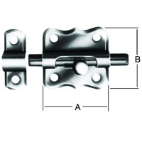 Produktbild von Vormann - Grendelriegel,mit Schlaufe,Knopfgriff,gerade,47x47, silber vz