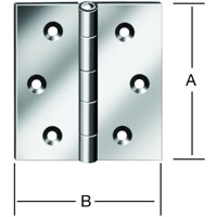 Produktbild von Vormann - Scharnier käntig Stahl verzinkt, 80 x 80mm, DIN 7954 C, gerollt, Mess