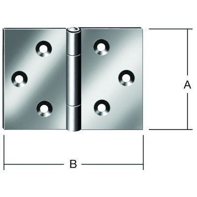 Produktbild von Vormann - Scharnier breit Stahl verzinkt, 100 x 145mm, DIN 7954 D, gerollt, Mes