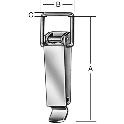 Produktbild von Vormann - Spannverschluss Stahl verzinkt, 89 x 31 x ø4,0mm, mit Plombiermöglich