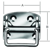 Produktbild von Vormann - Kistengriff, mit Platte, L135mm, B105mm, S1,75mm,Griff Ø 10mm, Stahl