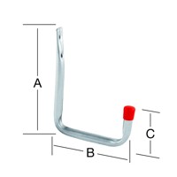 Produktbild von Vormann - Wandhaken/Deckenhaken Stahl verzinkt, 302 x 250 x 91mm, mit Endkappe,