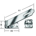 Produktbild von Vormann - Sicherheits-Überfalle Edelstahl (V2A), 100/45 x 35mm, mit Ösenplatte