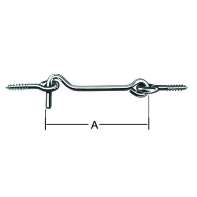 Produktbild von Vormann - Sturmhaken, mit Öse, 120mm, Edelstahl, rostfrei