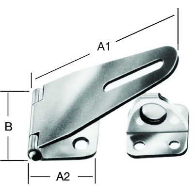 Produktbild von Vormann - Tür-Sicherheits-Überfalle,mit angebundener Ösenplatte, L 80mm, B 37mm