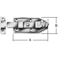 Produktbild von Vormann - Türschlossriegel Edelstahl (V2A), 120 x 56mm, gerade, mit Schlaufe