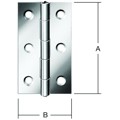 Produktbild von Vormann - Scharnier schmal Edelstahl (V2A), 100 x 52mm, gerollt, Edelstahlstift