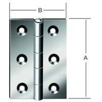 Produktbild von Vormann - Tür-Scharnier,halbbreit,B39xH50mm,gerollt,edelstahl,rostfrei