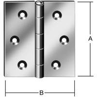 Produktbild von Vormann - Tür-Scharnier,kantig,B70xH70mm,gerollt,edelstahl,rostfrei