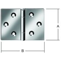 Produktbild von Vormann - Scharnier breit Edelstahl (V2A), 60 x 90mm, gerollt, Edelstahlstift