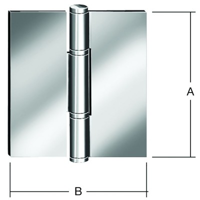 Produktbild von Vormann - Tür-Scharnier,B85xH90mm,gerollt,edelstahl,rostfrei