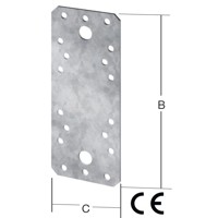 Produktbild von Vormann - Flachverbinder Stahl sendzimir verzinkt, 135 x 55mm, CE-Kennzeichnung