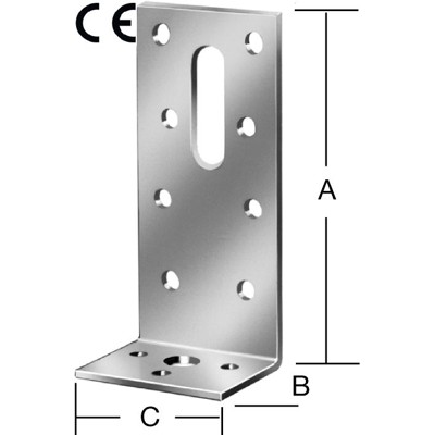 Produktbild von Vormann - Winkelverbinder Stahl sendverz. 90 x 35 x 40mm mit CE? Ja