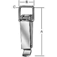 Produktbild von Vormann - Spannverschluss Stahl verzinkt, 70 x 31 x ø4,0mm, mit Plombiermöglich