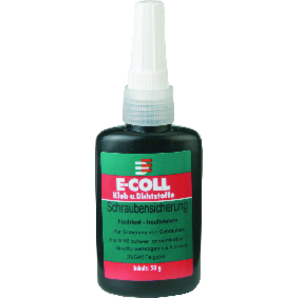 E-COLL Schraubensicherung rot hochfest, hochviskos silikonfrei 50ml Flasche Produktbild img2 L