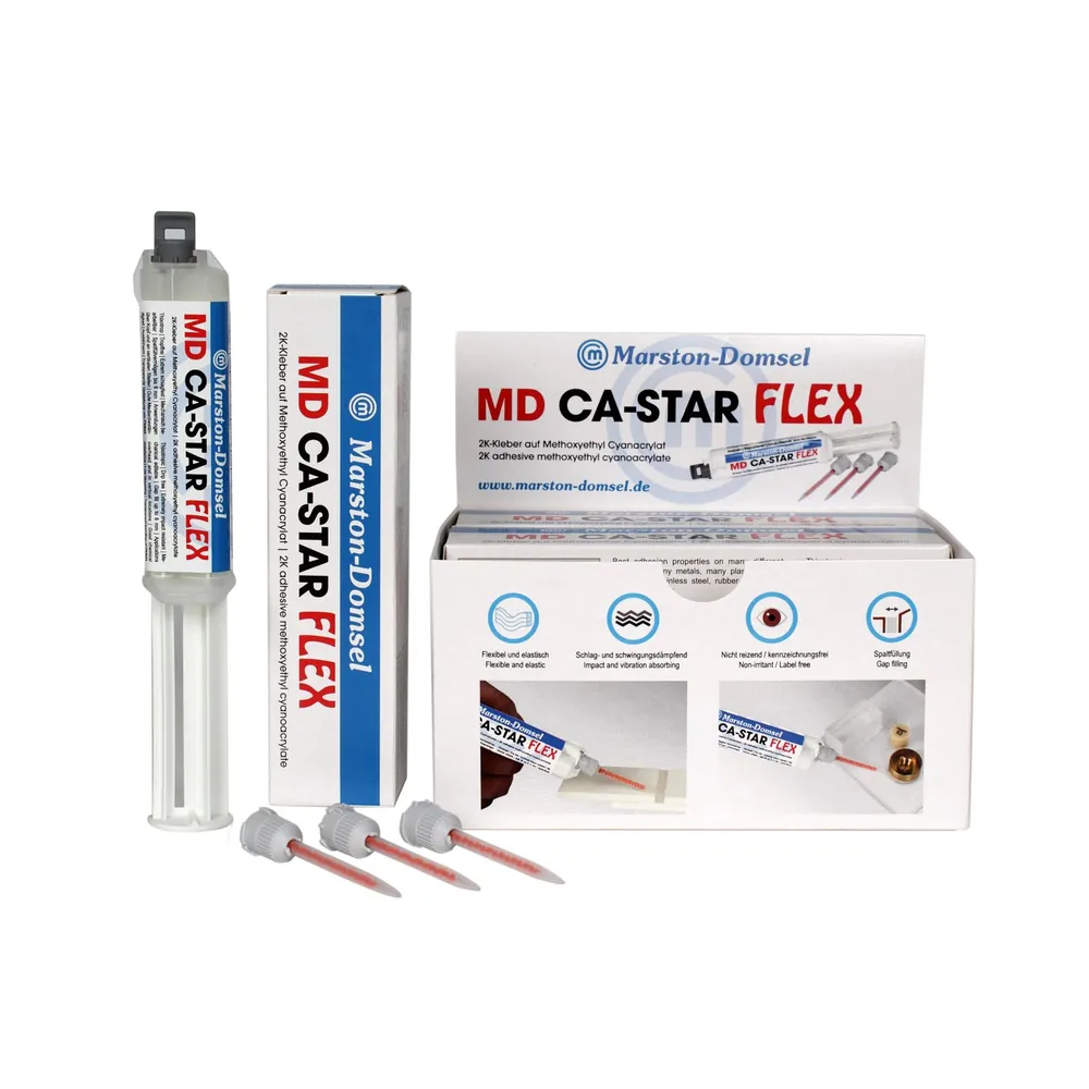 Marston Domsel MD-CA Star FLEX CA-Klebstoff farblos, 2-komponentig 10gr Kartusche Produktbild img1 L