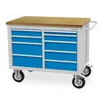 bedrunkahirth Mobile Kastenwerkbank Tiefe 736, R 18-24, 9 x Schublade, Maße in mm (B x T x H): 1250 x 750 x 995 Produktbild img2 S