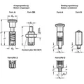 Produktbild von Ganter Norm® - Federbolzen, Stahl / Kunststoff-Knopf (313-8-DK-1-ST)