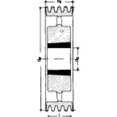 Produktbild von PTS-Strongbelt - Keilriemen-Scheiben SPZ/10 4-rillig, 132mm