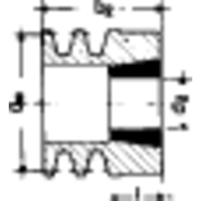 Produktbild von PTS-Strongbelt - Keilriemen-Scheiben SPA/13 1-rillig, 450mm