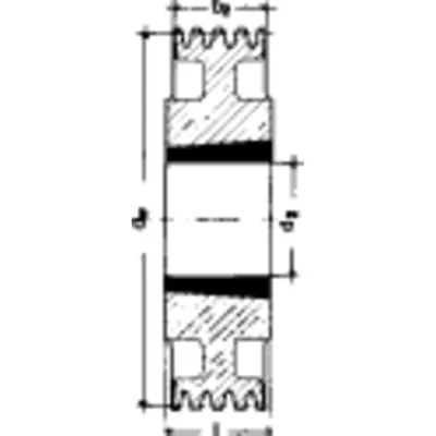 Produktbild von PTS-Strongbelt - Keilriemen-Scheiben SPB/17 6-rillig, 300mm