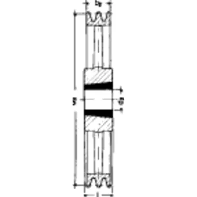 Produktbild von PTS-Strongbelt - Keilriemen-Scheiben SPB/17 6-rillig, 300mm