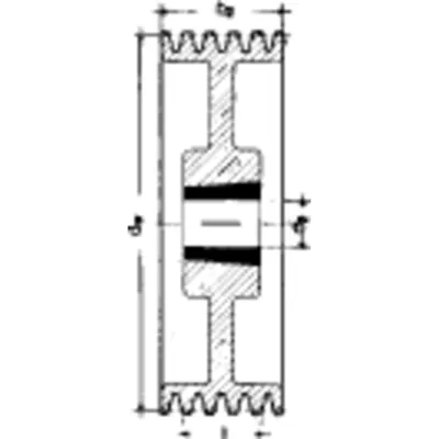 Produktbild von PTS-Strongbelt - Keilriemen-Scheiben SPB/17 6-rillig, 300mm