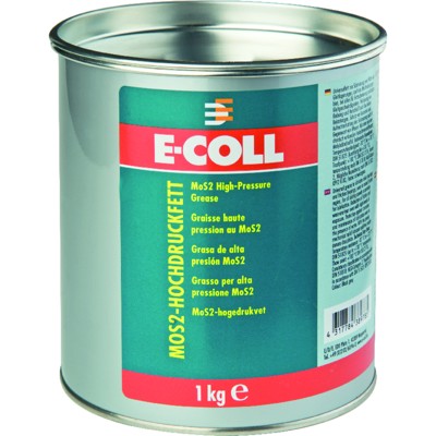 Produktbild von E-COLL - MoS2-Hochdruckfett Universalfett schwarz, silikonfrei 400gr Kartusche