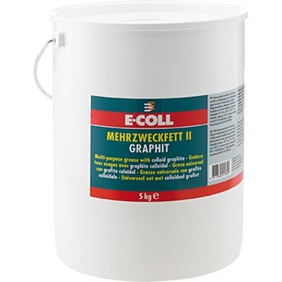 Produktbild von E-COLL - Mehrzweck-Universalfett Typ II grau, säurefrei, graphitiert 500gr Kart