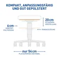bimos Allround Hocker, Sitzfläche aus Buche natur mit 400 mm Durchmesser, Kunststoff-Fußkreuz mit Rollen, Sitzhöhe von 450-650 mm Produktbild img2 S