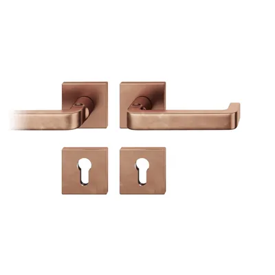 Produktbild von FSB - FS Drückergarnitur 79 1134,eck.,PZ,9,h-bronze,TS 39-48