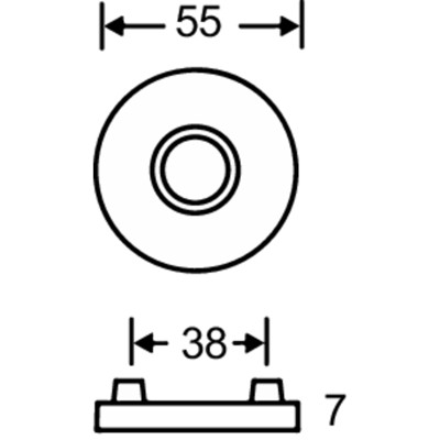 Produktbild von FSB - Drückerrosette ASL® 12 1731,rund, 7mm,F1