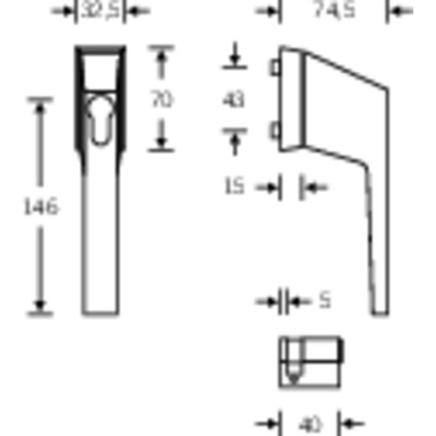 Produktbild von FSB - DK-Fenstergriff,abschließbar 34 3495, Standard, 7/34, F1