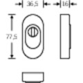 Produktbild von FSB - Schutzrosette 73 3249,oval,16mm,ZA/PZ,ER matt