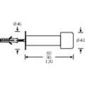 FSB Bodentürst., 38 3880,H 32mm,Ø 40mm, ohne Verdrehsicherung, Gummi, schwarz natur Produktbild