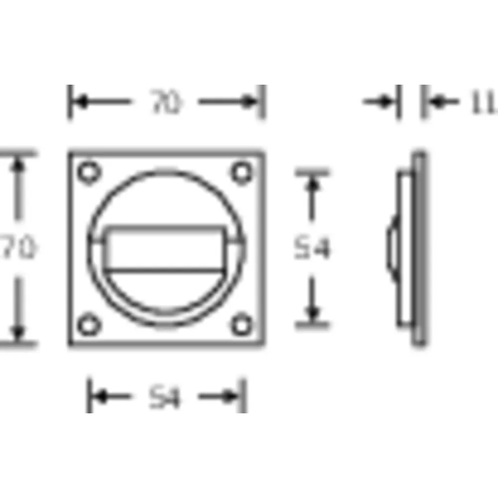 FSB Muschelgriff 42 4204,70x70,mit Ringgriff,UG,F1 Produktbild img2 L