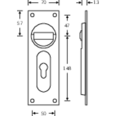 Produktbild von FSB - Muschelgriff 42 4205,220x70,mit Ringgriff,PZ72,8mm,F1