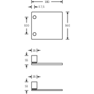 Produktbild von FSB - Stoßgriff 61 6108,LT,BA 100,B 180 x L 160, verd.ver.,ER