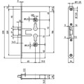 Produktbild von BMH - PA-Einsteckschloss 1758,PZ72/9,D65,F24x235rd,PAF-D ausw.